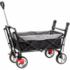 CAMPZ Premium Folding Handcart black/grey -Racks Sales campz premium folding waggon black grey 4
