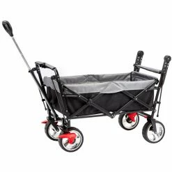 CAMPZ Premium Folding Handcart black/grey -Racks Sales campz premium folding waggon black grey 5