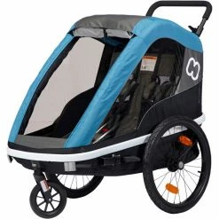 Hamax Avenida Bike Trailer incl. Bicycle Arm & Stroller Wheel petrol blue -Racks Sales hamax avenida bike trailer petrol blue 3