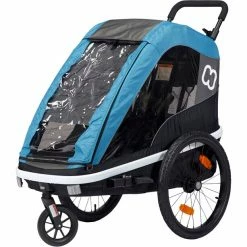 Hamax Avenida One Bike Trailer incl. Bicycle Arm & Stroller Wheel petrol blue -Racks Sales hamax avenida one bike trailer petrol blue 3