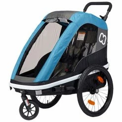 Hamax Avenida One Bike Trailer incl. Bicycle Arm & Stroller Wheel petrol blue -Racks Sales hamax avenida one bike trailer petrol blue 4