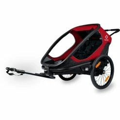 Hamax Outback Bike Trailer incl. Bicycle Arm & Stroller Wheel red/black