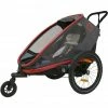 Hamax Outback One Bike Trailer incl. Bicycle Arm & Stroller Wheel red/charcoal -Racks Sales hamax outback one bike trailer red charcoal 1