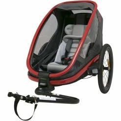 Hamax Outback One Bike Trailer incl. Bicycle Arm & Stroller Wheel red/charcoal -Racks Sales hamax outback one bike trailer red charcoal 3