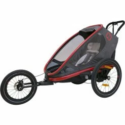 Hamax Outback One Bike Trailer incl. Bicycle Arm & Stroller Wheel red/charcoal -Racks Sales hamax outback one bike trailer red charcoal 5
